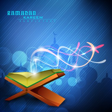 Vector blue ramadan kareem background clipart