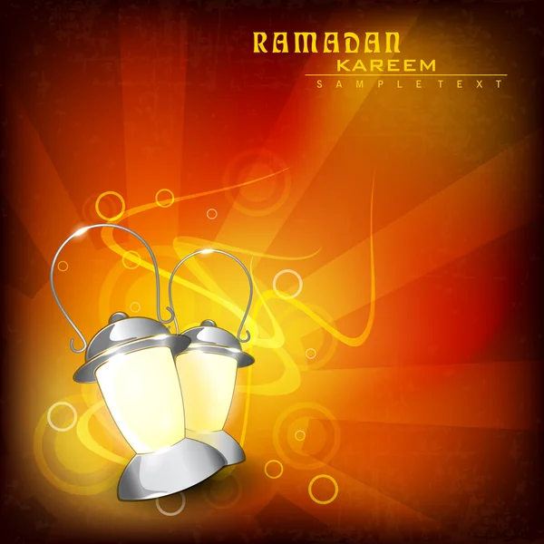 Vecteur rouge Ramdan Kareem fond — Image vectorielle