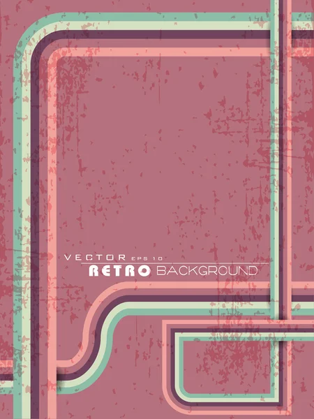 Grungy fond rétro de couleur rose et vert — Image vectorielle
