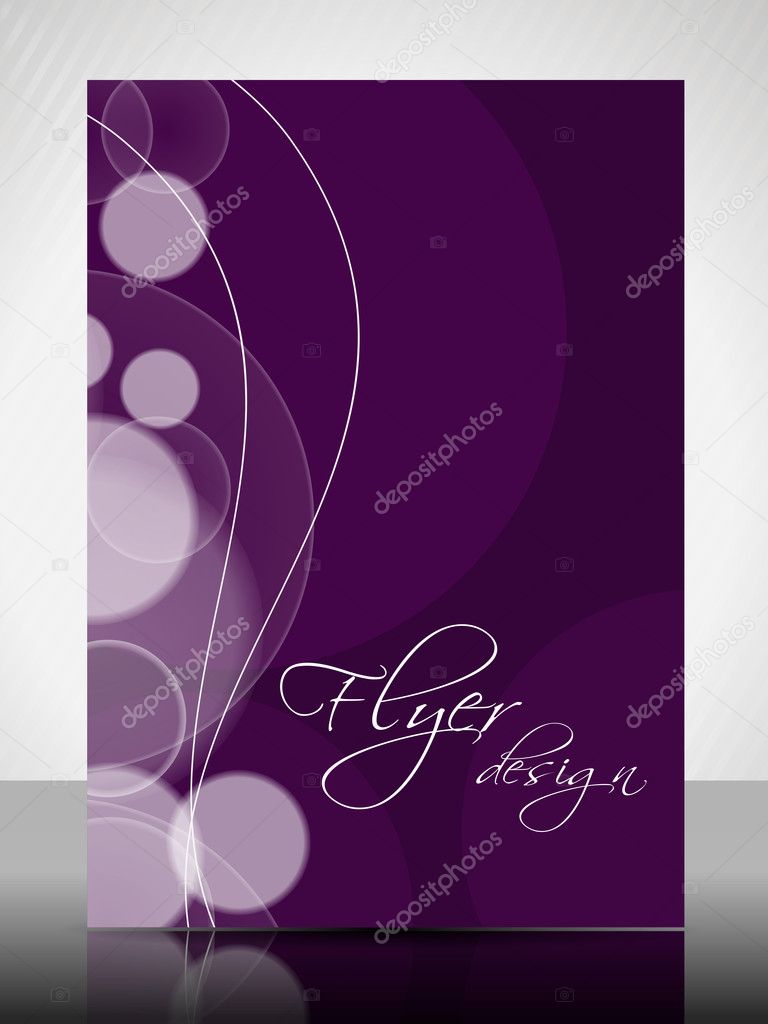 Corporate flyer, poster or cover design with colorful abstract design in bright colors