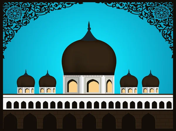 モスクの抽象的なイラスト、抽象的にマスジッド背景 wi — ストックベクタ
