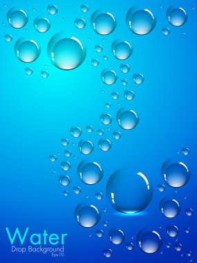 Abstract water drops background and space for your text. clipart