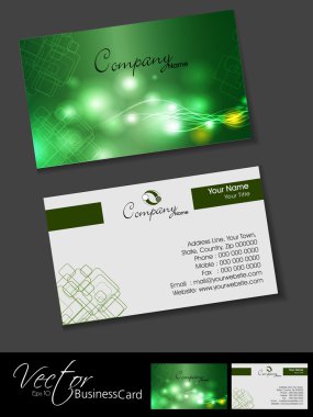 Professional business cards, template or visiting card set. clipart