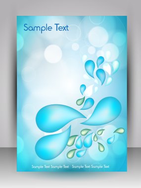 Abstract background water splash and space for your text. clipart