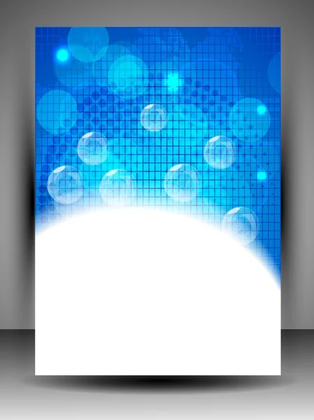 Abstract achtergrond met glanzende blauwe bubbels en ruimte voor uw — Stockvector