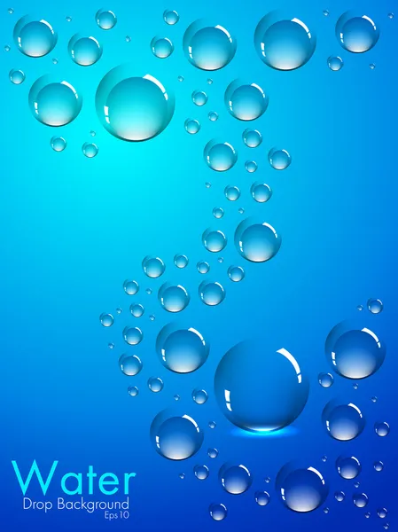 Abstract water drops background and space for your text. — Stock Vector