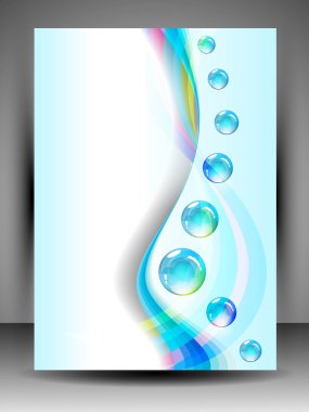 Abstract background water splash and space for your text. clipart