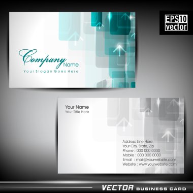 Abstract professional and designer business card template or vis clipart
