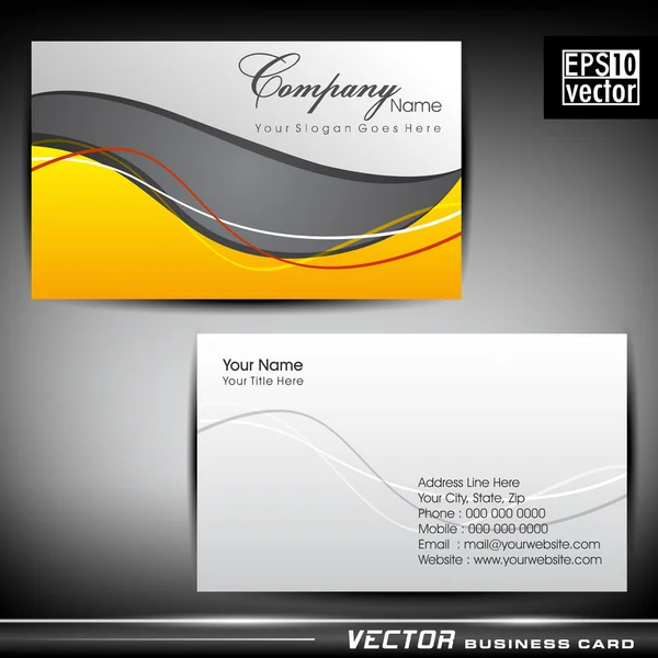 Abstract professional and designer business card template or vis — Stock Vector