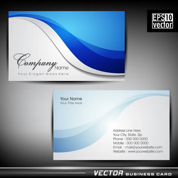 Plantilla o vis de tarjeta de visita profesional y de diseño abstracto — Vector de stock