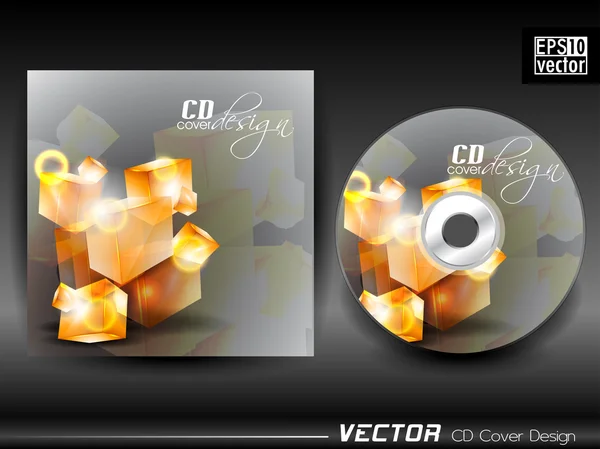 Vector cd cover ontwerp. — Stockvector