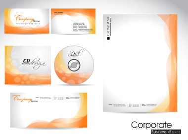 Professional corporate identity kit or business kit. clipart