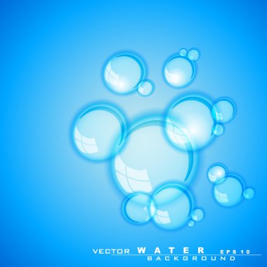 Abstract background with water waves and sun light. clipart