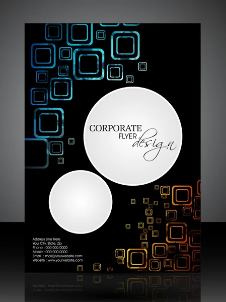 Plantilla de folleto comercial profesional o diseño de banner corporativo . — Vector de stock