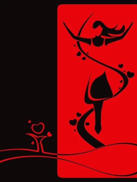 Mooie dag van Valentijnskaarten flyer, banner of cover design met glanzend hart vormen — Stockvector