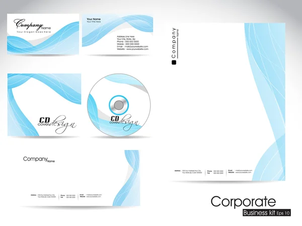 Professionelles Corporate Identity Kit oder Business Kit. — Stockvektor