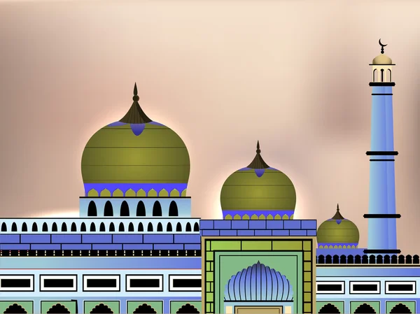Abstrakte Darstellung von Moschee oder Masjid auf abstraktem Hintergrund — Stockvektor