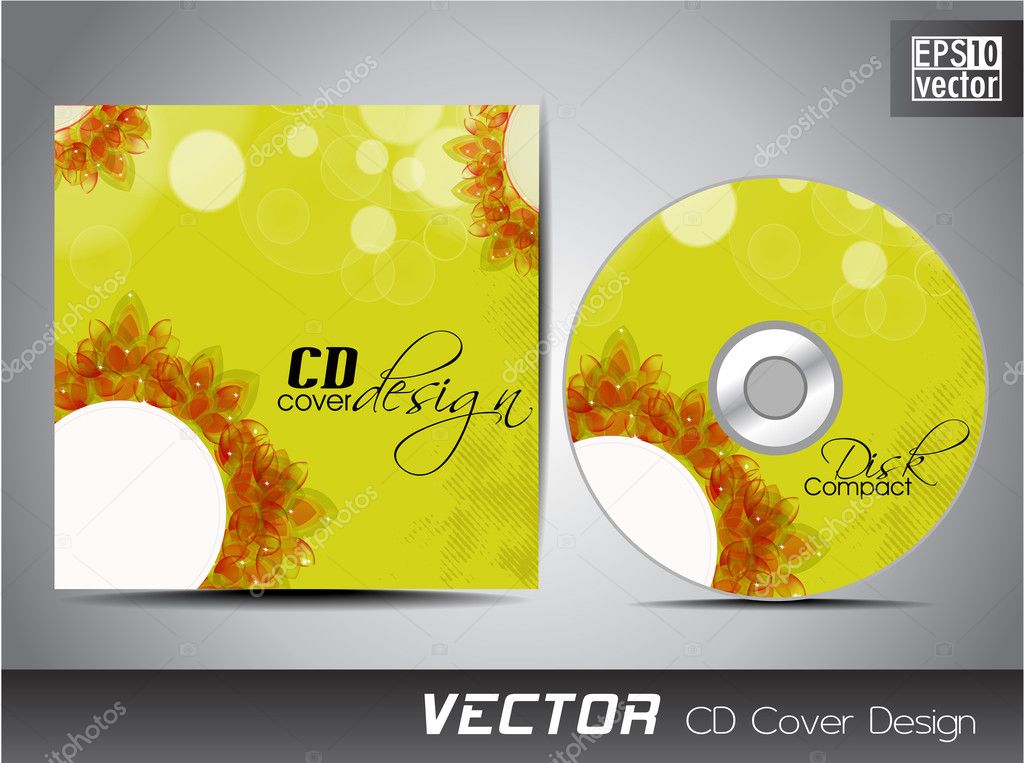 cd cover presentation design template with copy space and flower cd cover presentation design template with copy space and flower, Presentation templates