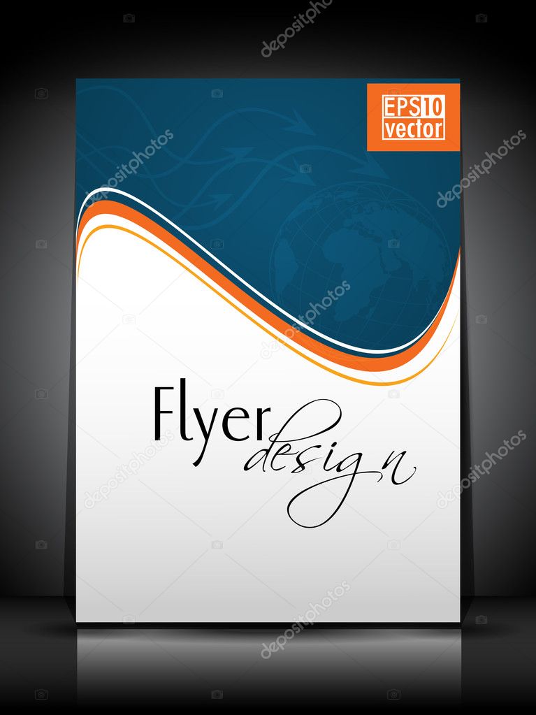 Professional business flyer, corporate brochure or cover design template
