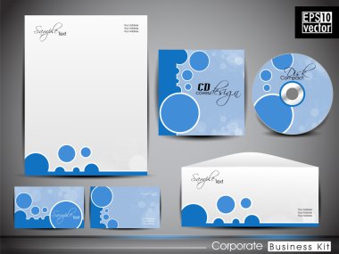 Professional corporate identity kit or business kit with artisti clipart