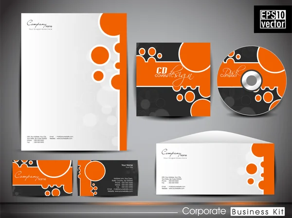 Professionelle Corporate Identity Kit oder Business Kit mit künstlerischen — Stockvektor