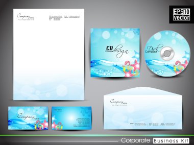 Professional corporate identity kit or business kit with artisti clipart