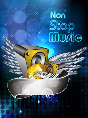 Musical theme vector disco background with Speakers,piano.EPS 10 clipart