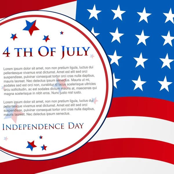 Happy dag van de onafhankelijkheid vierde van juli abstracte achtergrond en kaarten in vector-formaat, EPS-10 — Stockvector