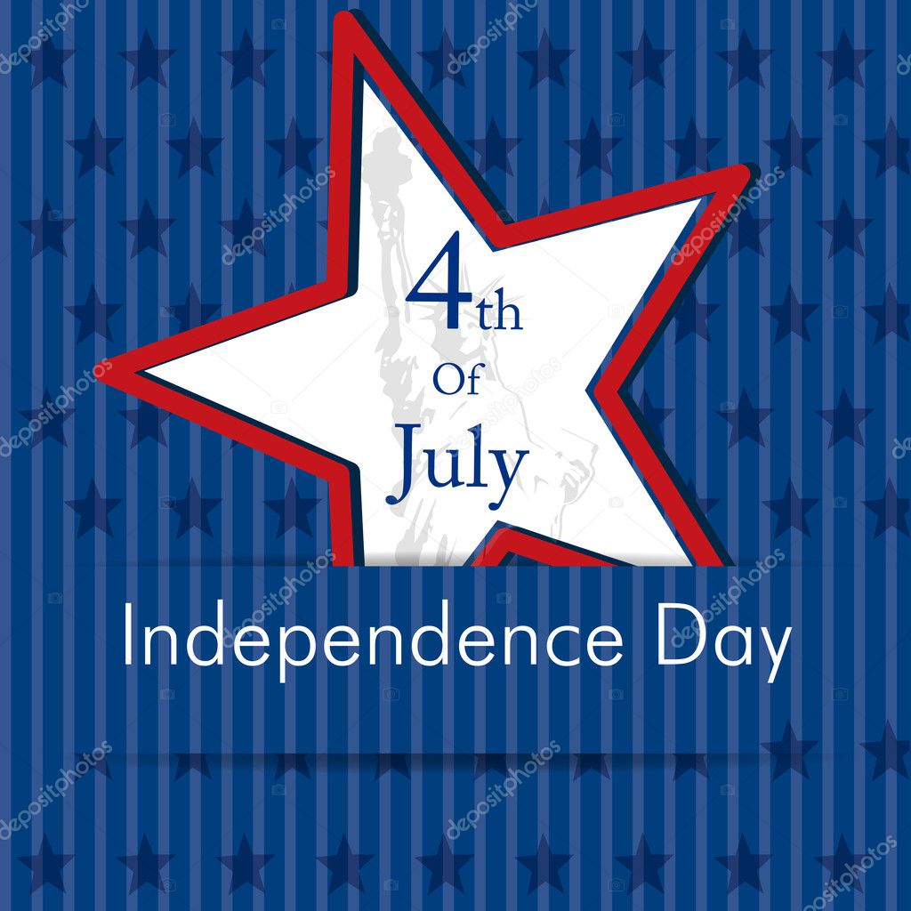 Happy Independence Day 4th of July abstract background and stick