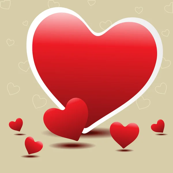 Sevgililer günü kalpleri tasarım. — Stok Vektör