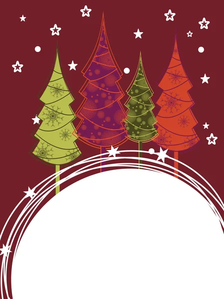 コピー スペース クリスマス & oth の抽象的な創造的なクリスマス ツリー — ストックベクタ