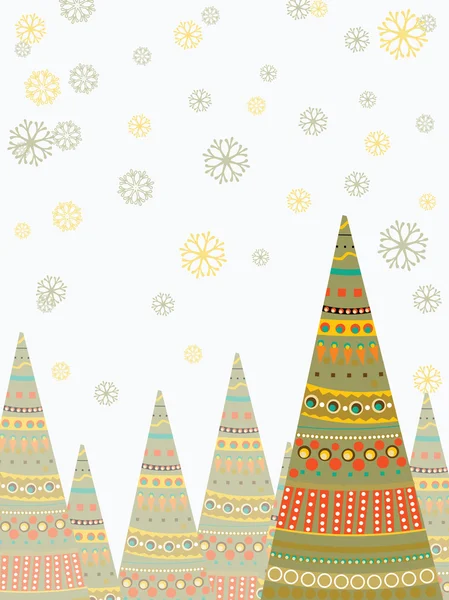 Elegante y creativo árbol de Navidad sobre fondo blanco. Vector enfermo — Archivo Imágenes Vectoriales