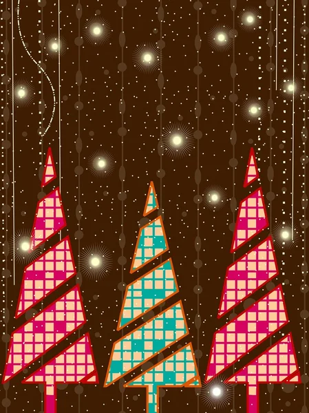Um cartão de Natal e Ano Novo com decorativo abstrato Natal t — Vetor de Stock