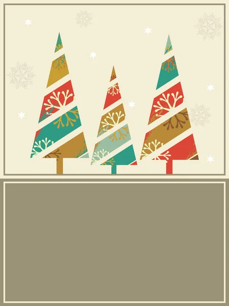 Metin için yer ile renkli Noel ağacı. vektör çizim — Stok Vektör