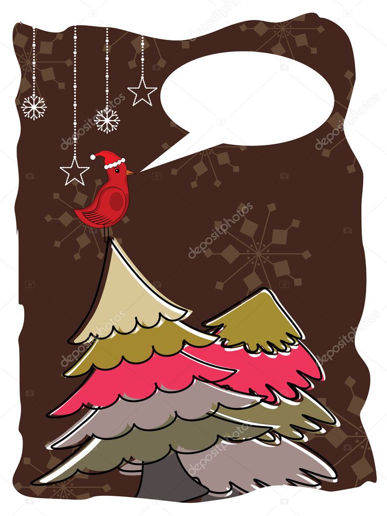 Abstract of christmas greeting card with copyspace. Vector illu