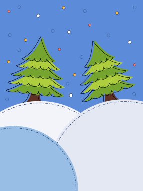 Funky Christmas tree and cop space for your text.vector illustra clipart