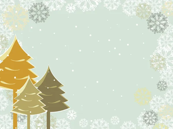 Árvore de Natal abstrato e colorido com bolhas de flocos de neve. Vecto. —  Vetores de Stock