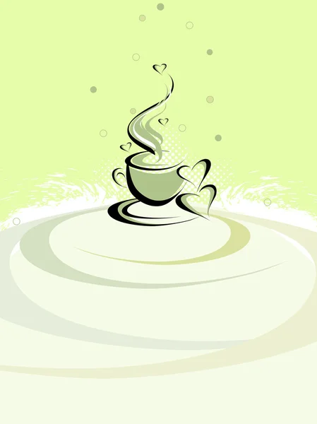 Tasse Kaffee, Grußkarte für alle Gelegenheiten. — Stockvektor