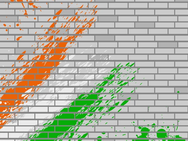 Abstraktní, národní vlajka barvy motivu na zeď na pozadí. vektor — Stockový vektor