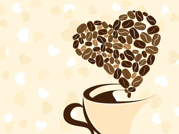 Koffie voor uw gehouden van één. vectorillustratie. — Stockvector