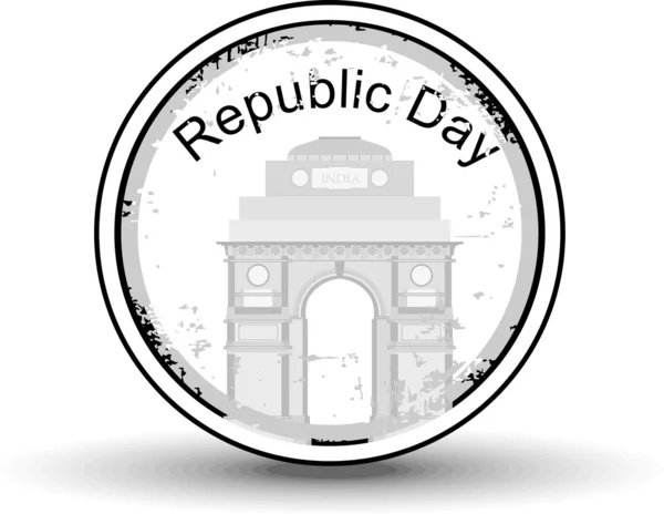 Vector illustratie van een rubber-stempel met de dag van de Republiek van de tekst een — Stockvector
