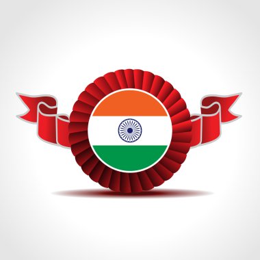 Hindistan bayrağı kopya ile gösterilen bir şerit bir vektör çizim