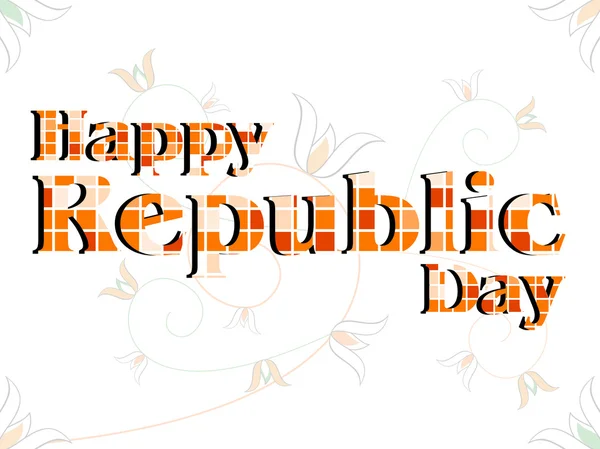 Eine Vektor-Illustration eines Textes glückliche Republik Tag mit blo gemacht — Stockvektor