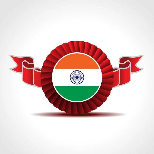 Hindistan bayrağı kopya ile gösterilen bir şerit bir vektör çizim — Stok Vektör