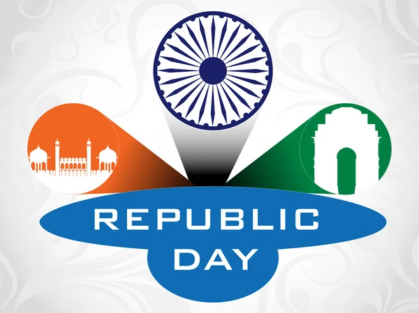 3D vector illustration for Republic Day. — Stock Vector