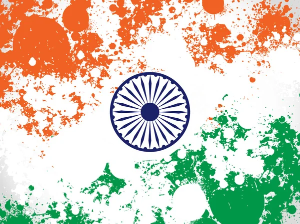 Ilustración vectorial de una bandera nacional india para la República — Vector de stock