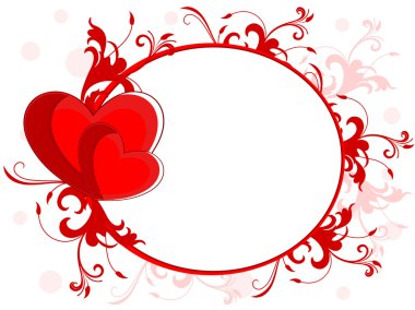 Abstract love frame for valentines day and other occasion. Vecto clipart