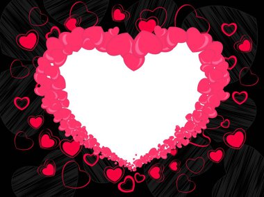 Abstract heart shape frame for valentines day and other occasion clipart