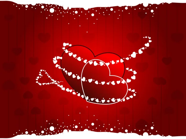 Illustration vectorielle d'un coeur à deux coeurs en forme de coeur sans couture — Image vectorielle