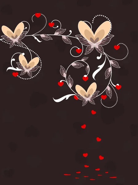 Ilustración única abstracta del card.vector del amor . — Archivo Imágenes Vectoriales